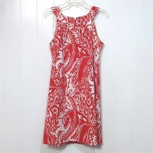 Like New Perceptions Red and White Paisley Dress